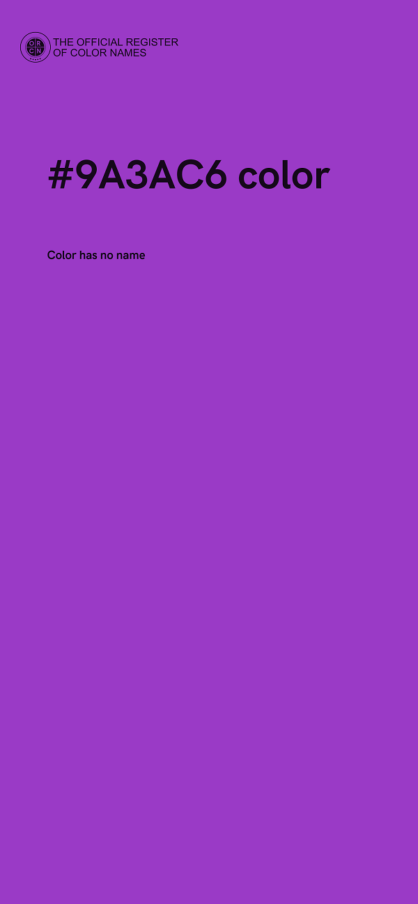 #9A3AC6 color image