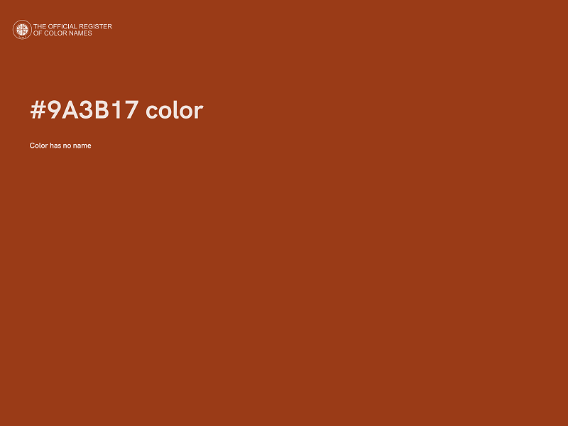 #9A3B17 color image