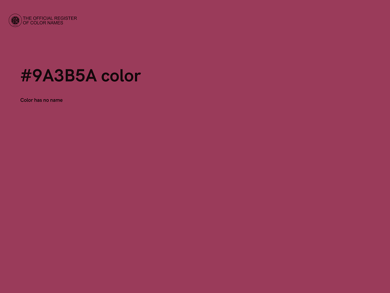 #9A3B5A color image