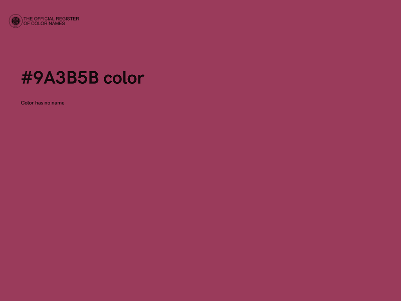 #9A3B5B color image