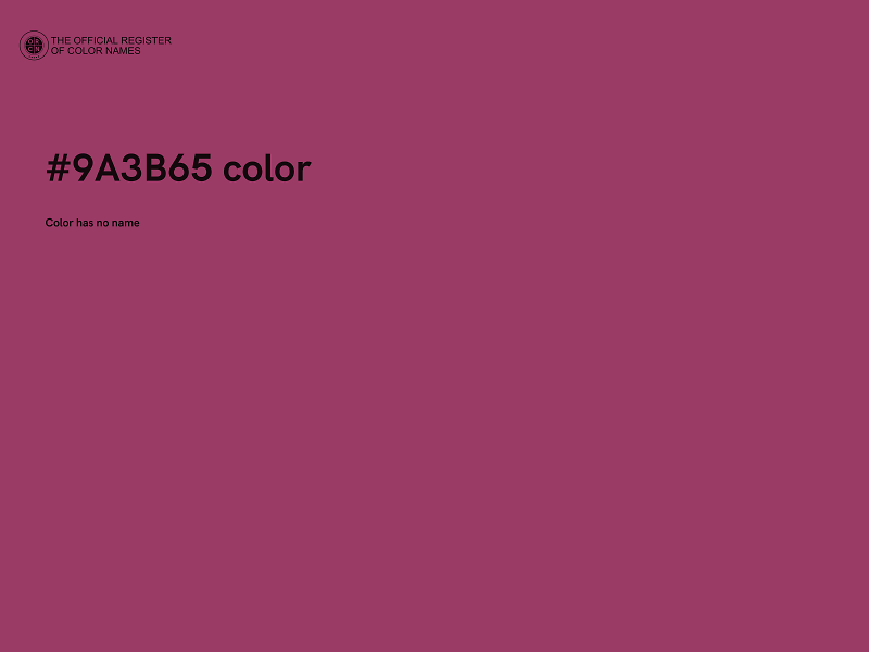 #9A3B65 color image