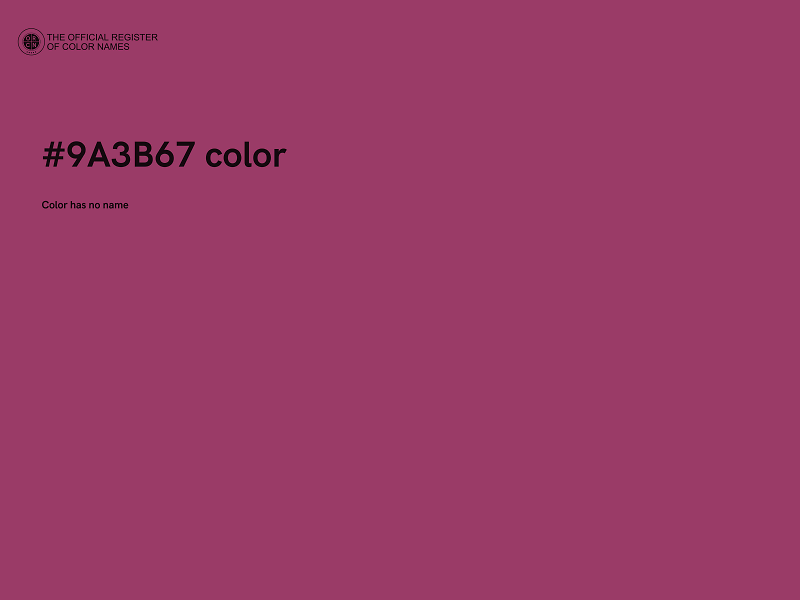 #9A3B67 color image