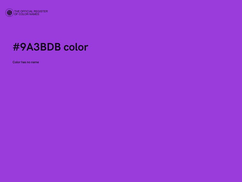 #9A3BDB color image