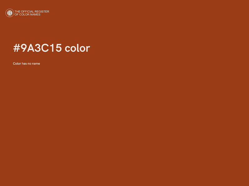 #9A3C15 color image