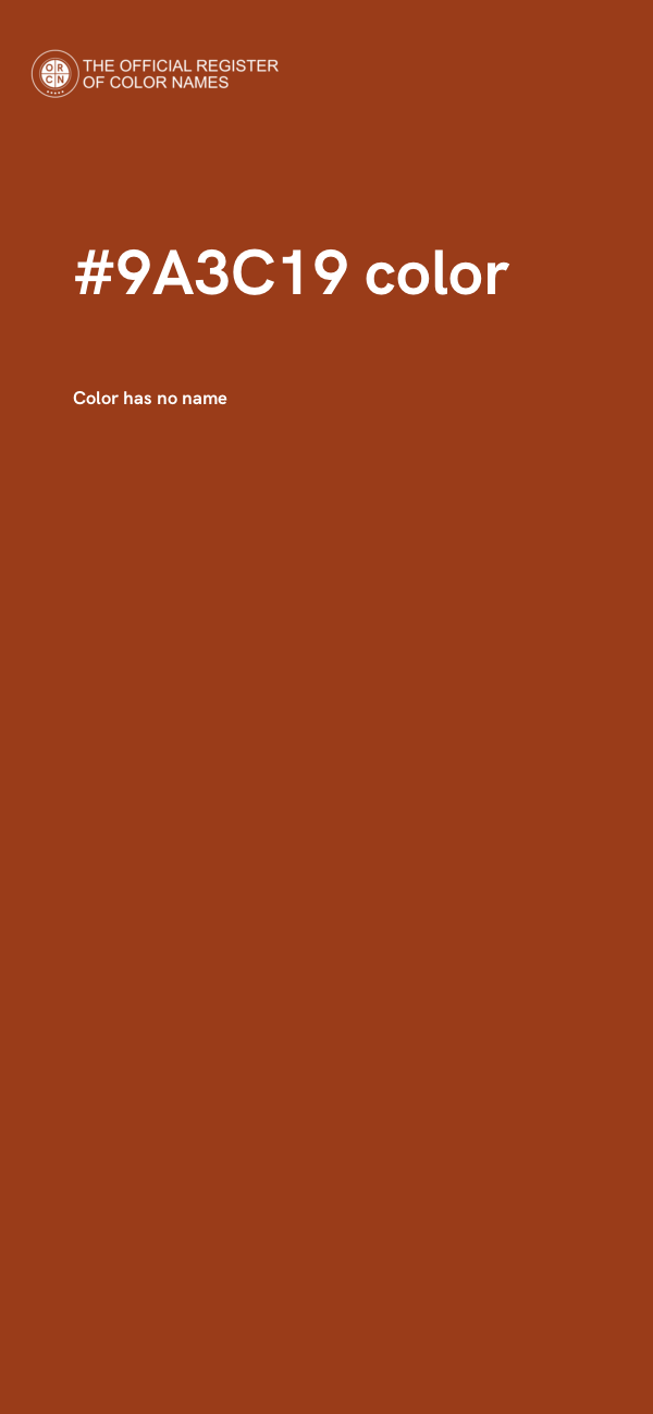 #9A3C19 color image