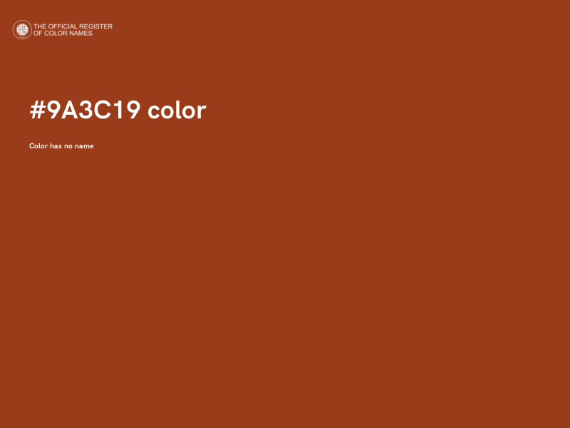 #9A3C19 color image