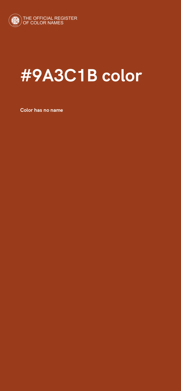 #9A3C1B color image