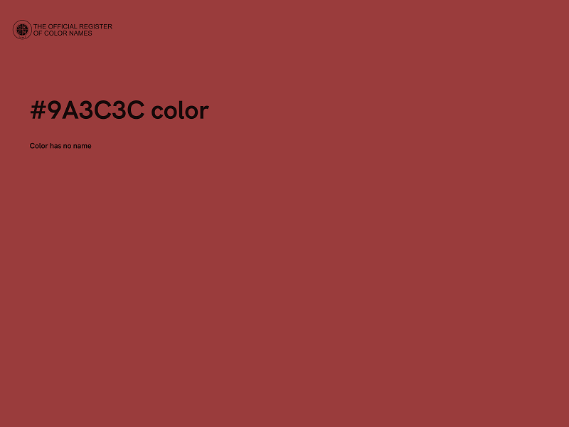 #9A3C3C color image