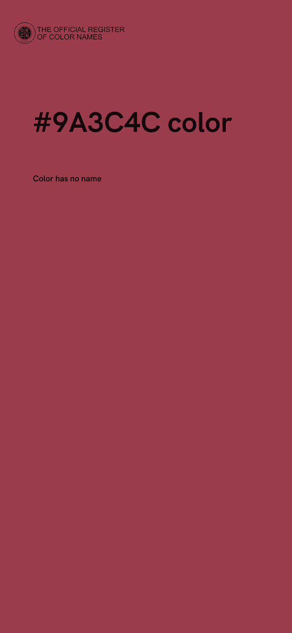 #9A3C4C color image