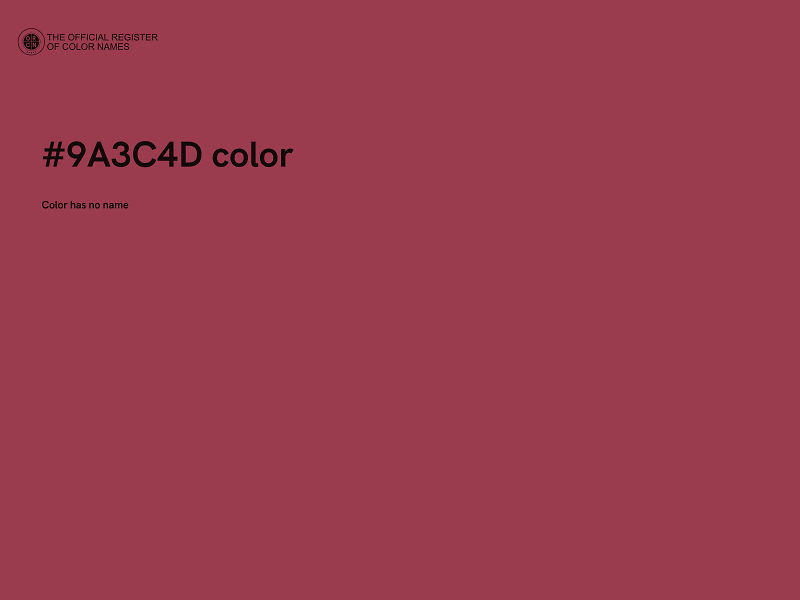 #9A3C4D color image