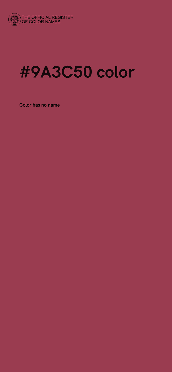 #9A3C50 color image