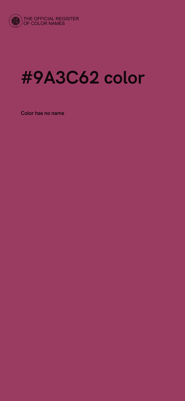 #9A3C62 color image
