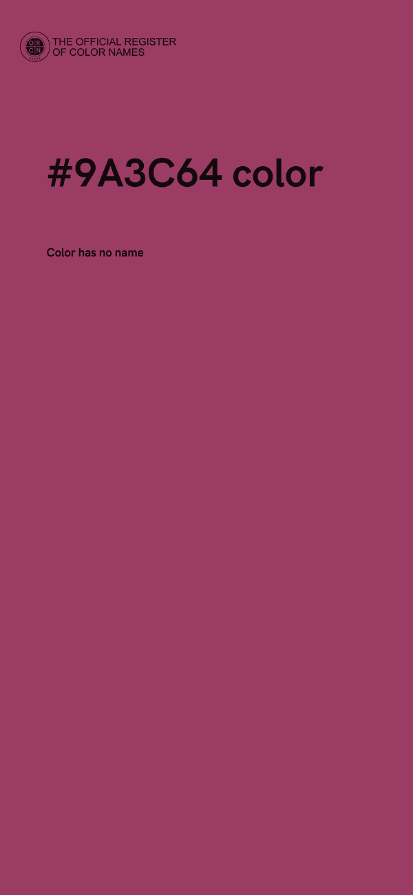 #9A3C64 color image