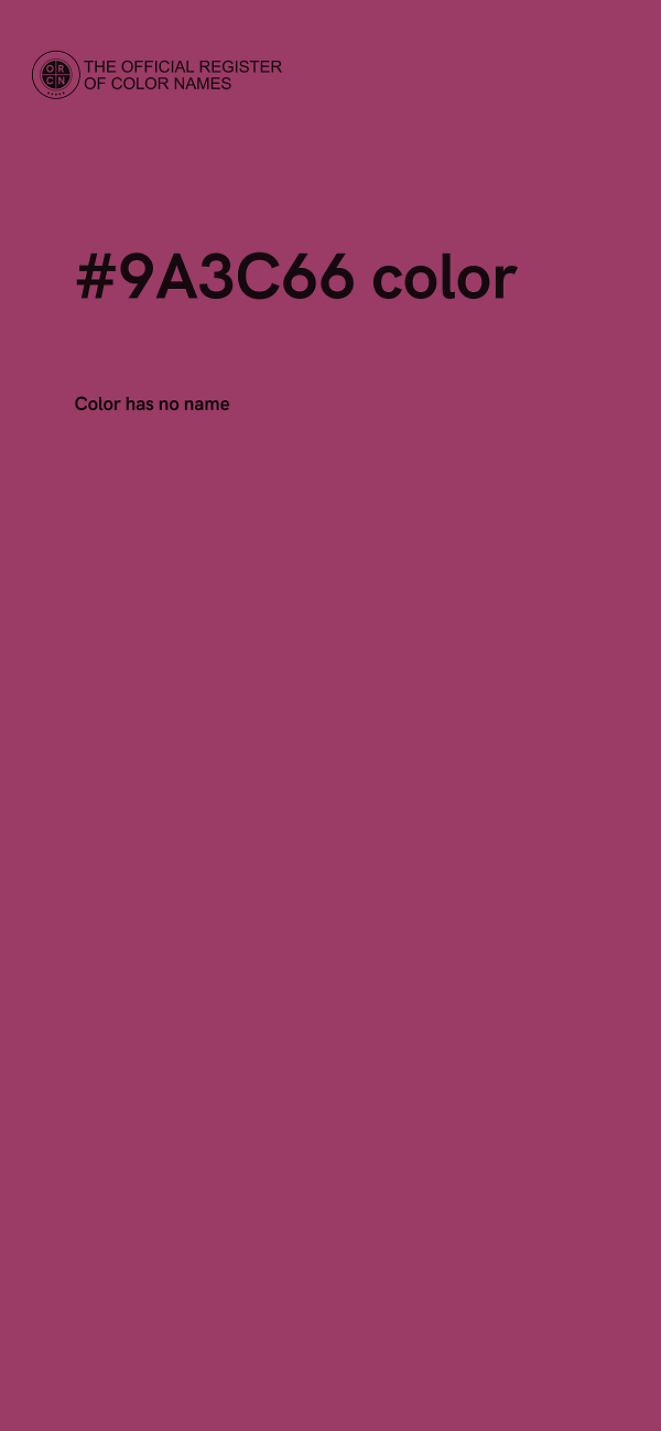 #9A3C66 color image