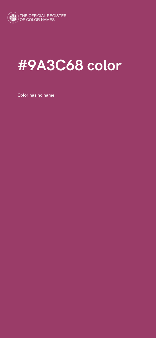 #9A3C68 color image