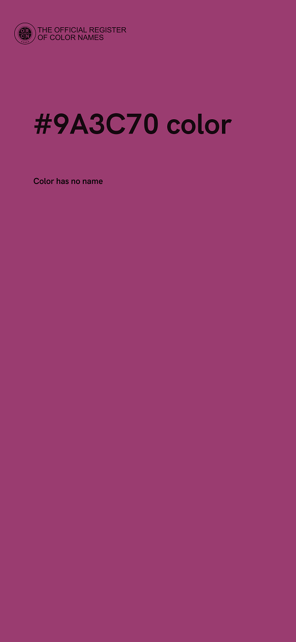 #9A3C70 color image