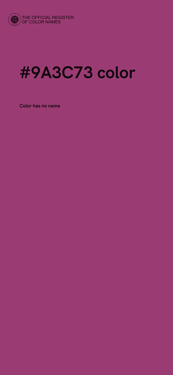 #9A3C73 color image