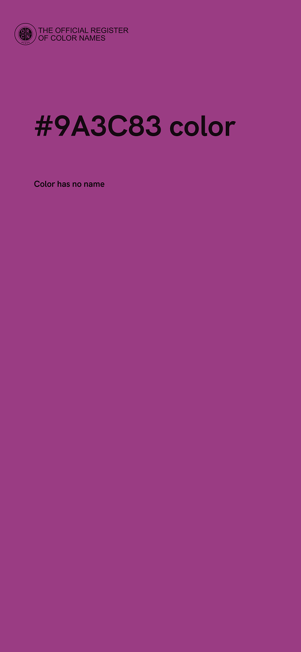 #9A3C83 color image