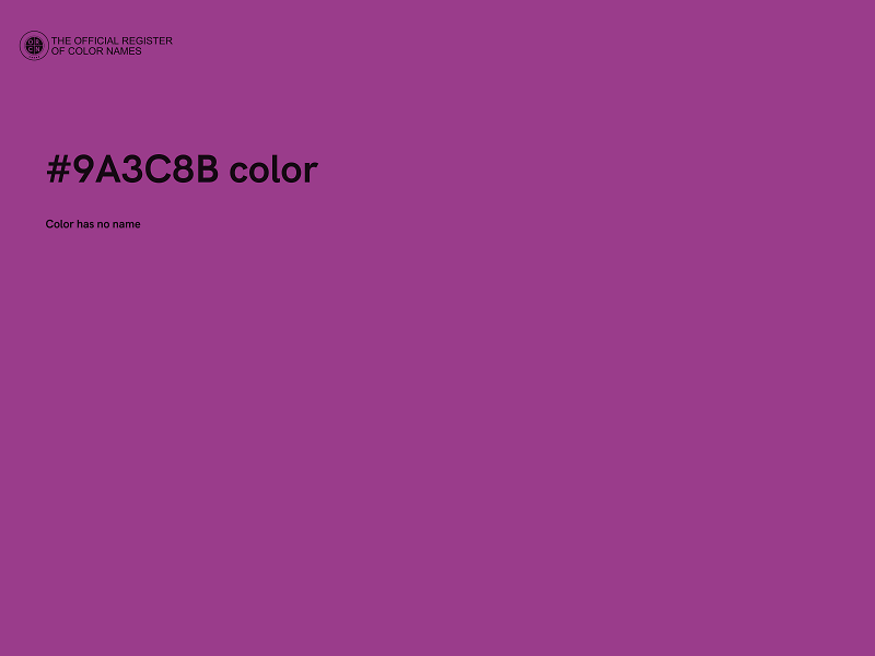 #9A3C8B color image