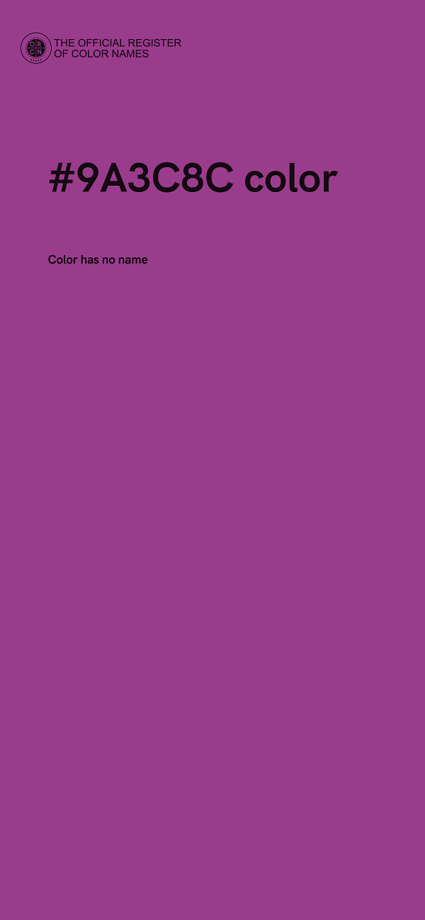 #9A3C8C color image
