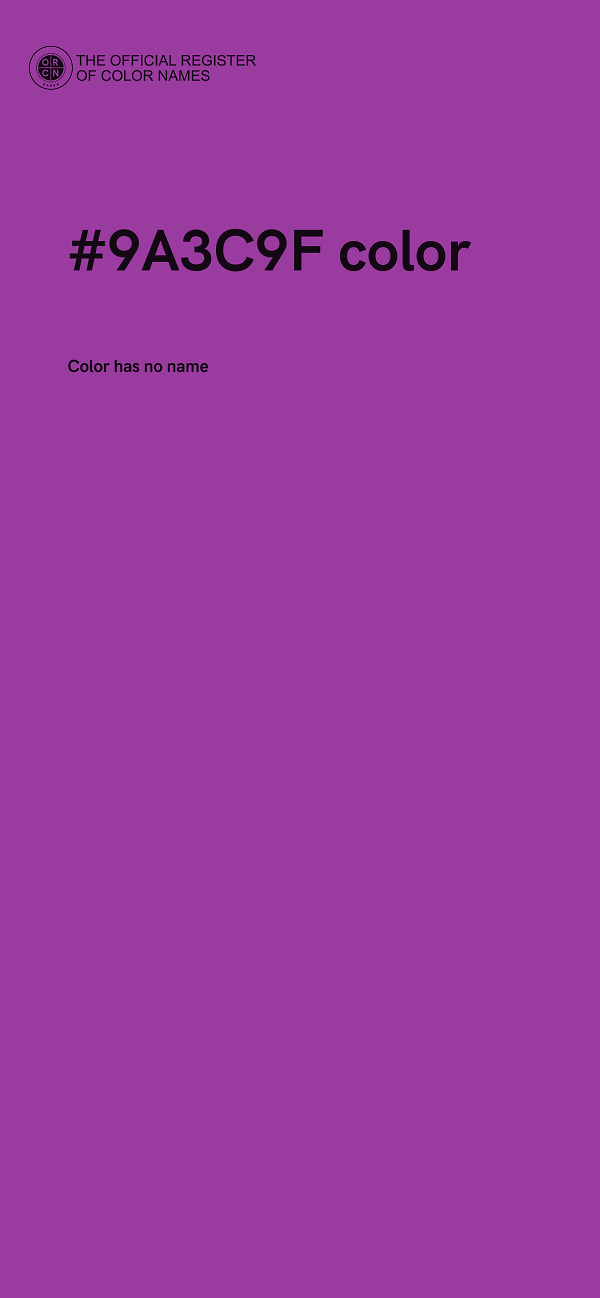 #9A3C9F color image