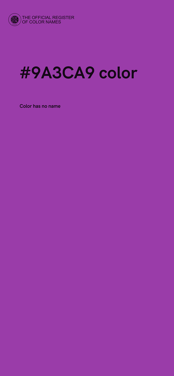 #9A3CA9 color image