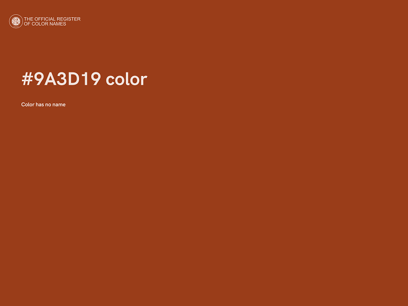 #9A3D19 color image