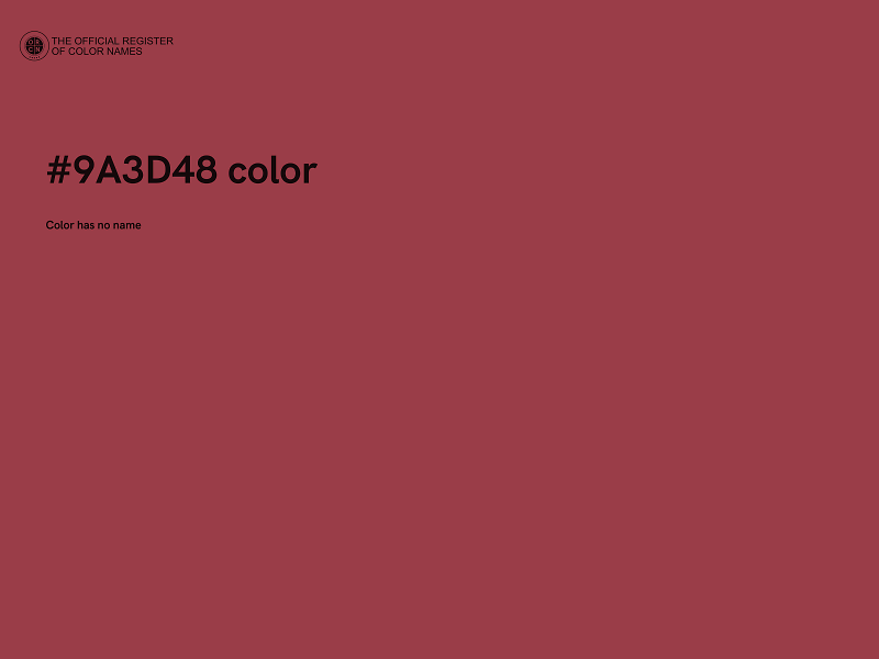 #9A3D48 color image