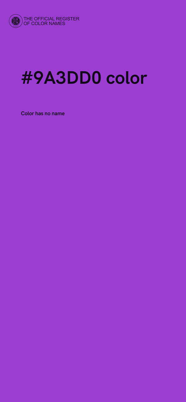 #9A3DD0 color image