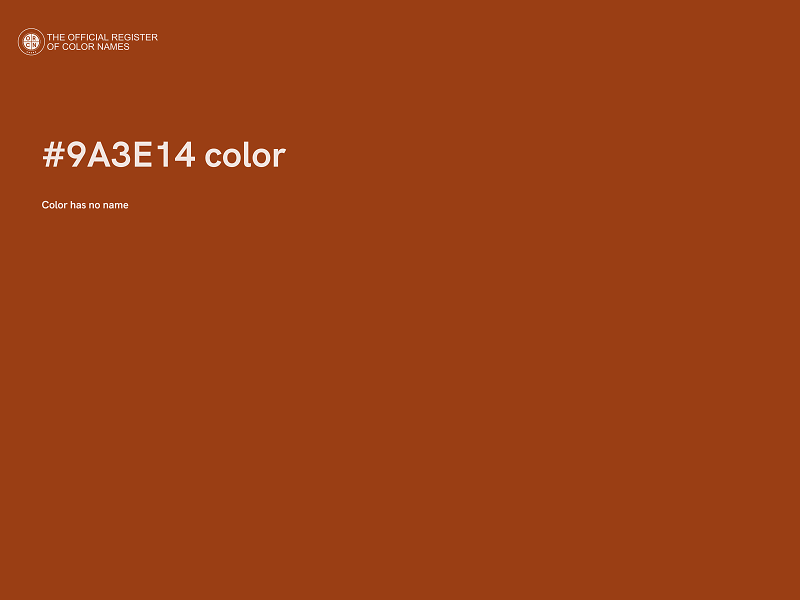 #9A3E14 color image