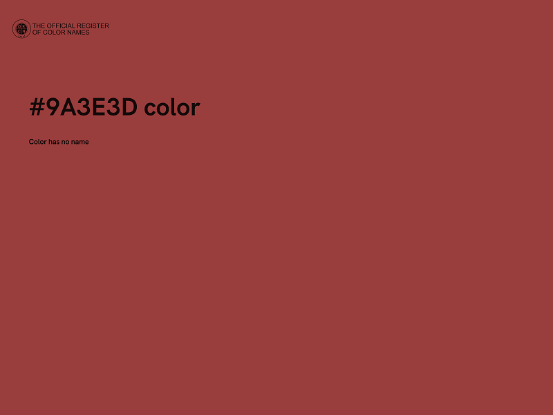 #9A3E3D color image