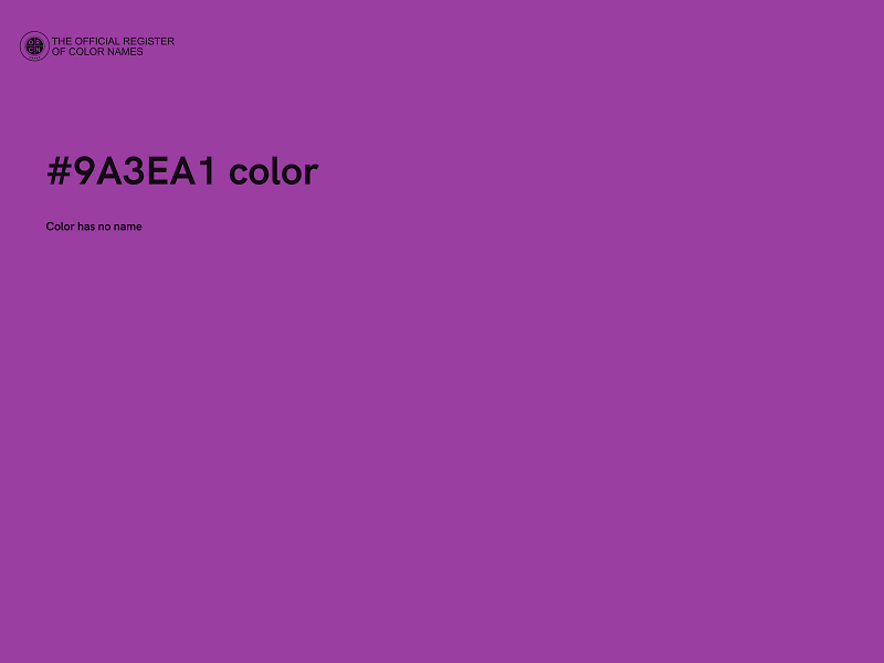 #9A3EA1 color image