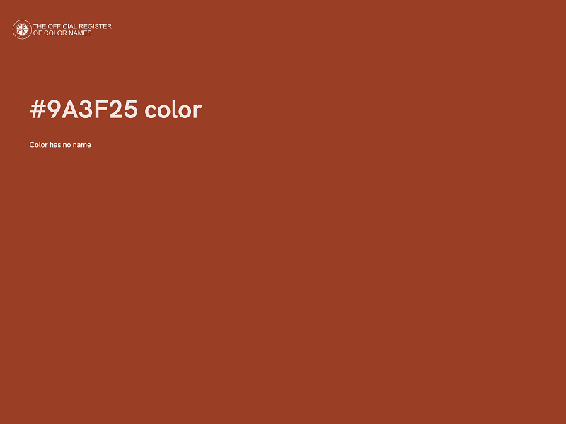 #9A3F25 color image