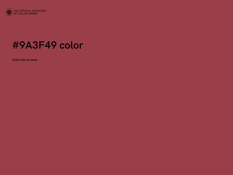 #9A3F49 color image