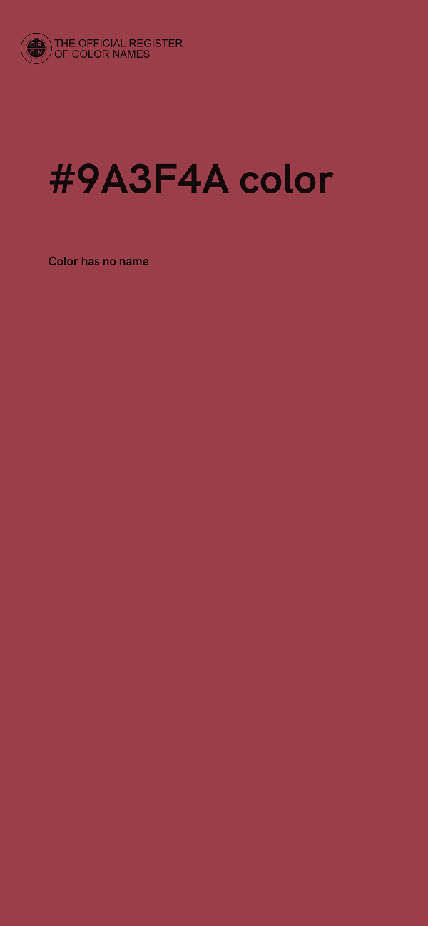 #9A3F4A color image