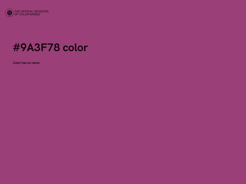 #9A3F78 color image