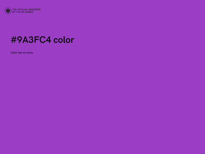 #9A3FC4 color image