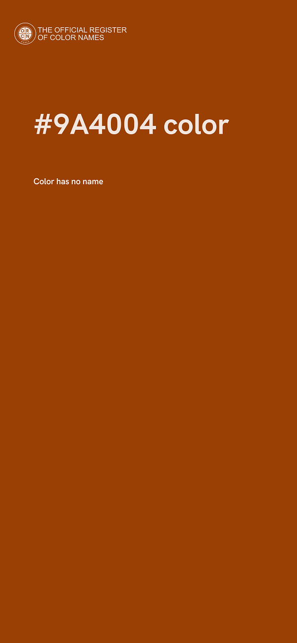 #9A4004 color image