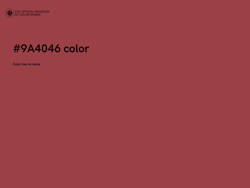 #9A4046 color image