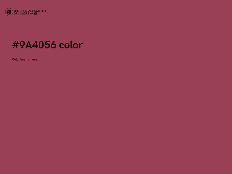 #9A4056 color image