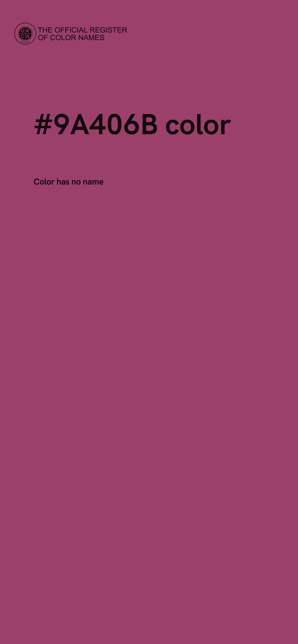 #9A406B color image