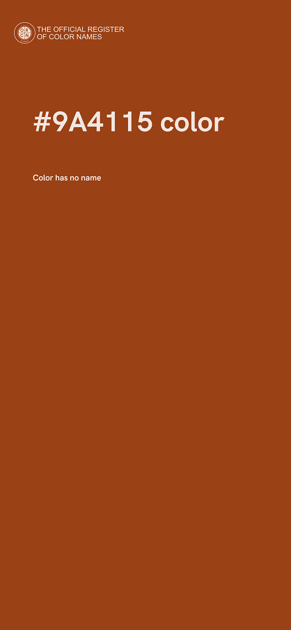 #9A4115 color image