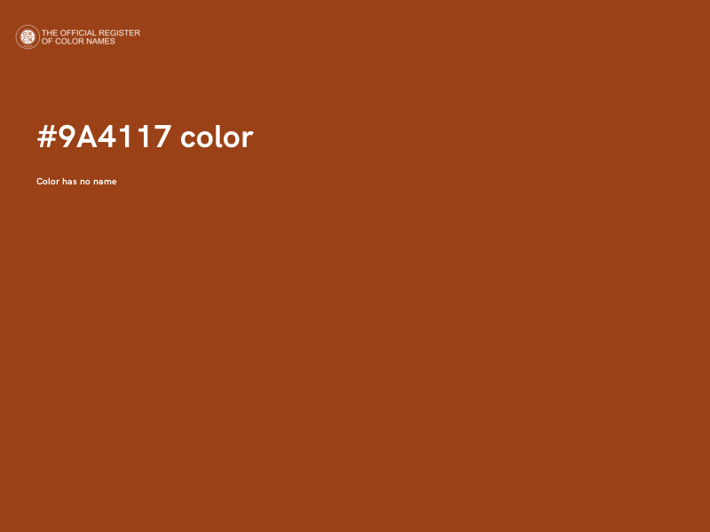 #9A4117 color image