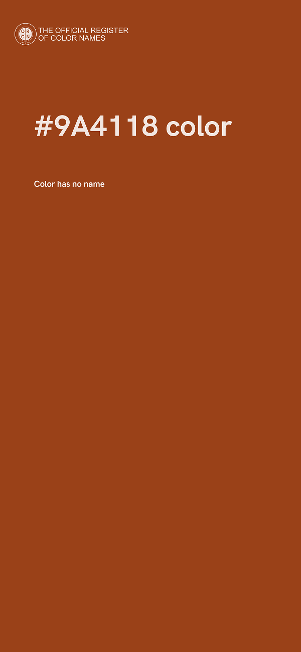 #9A4118 color image