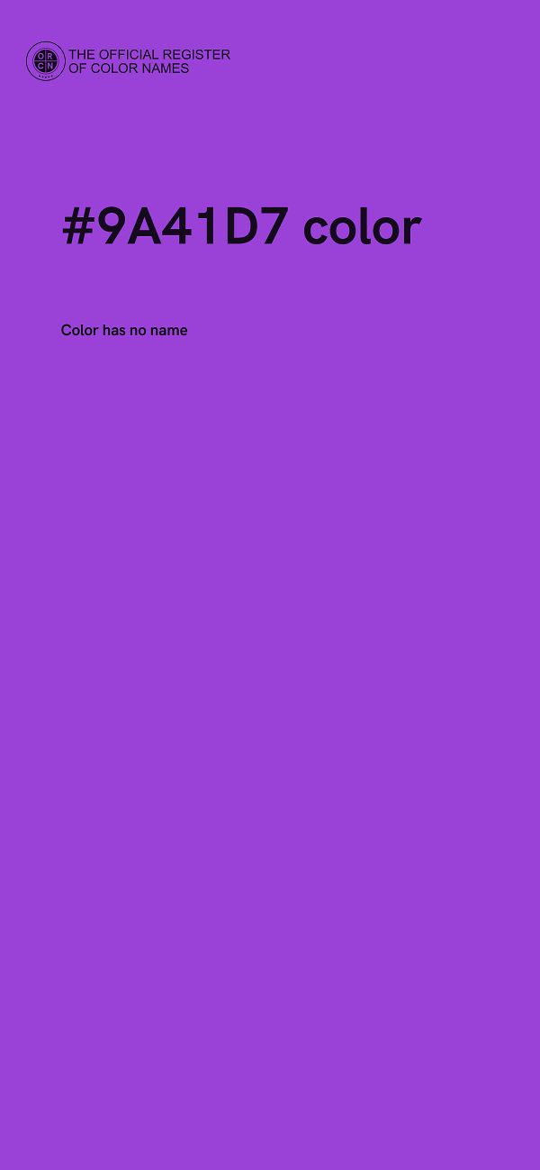 #9A41D7 color image