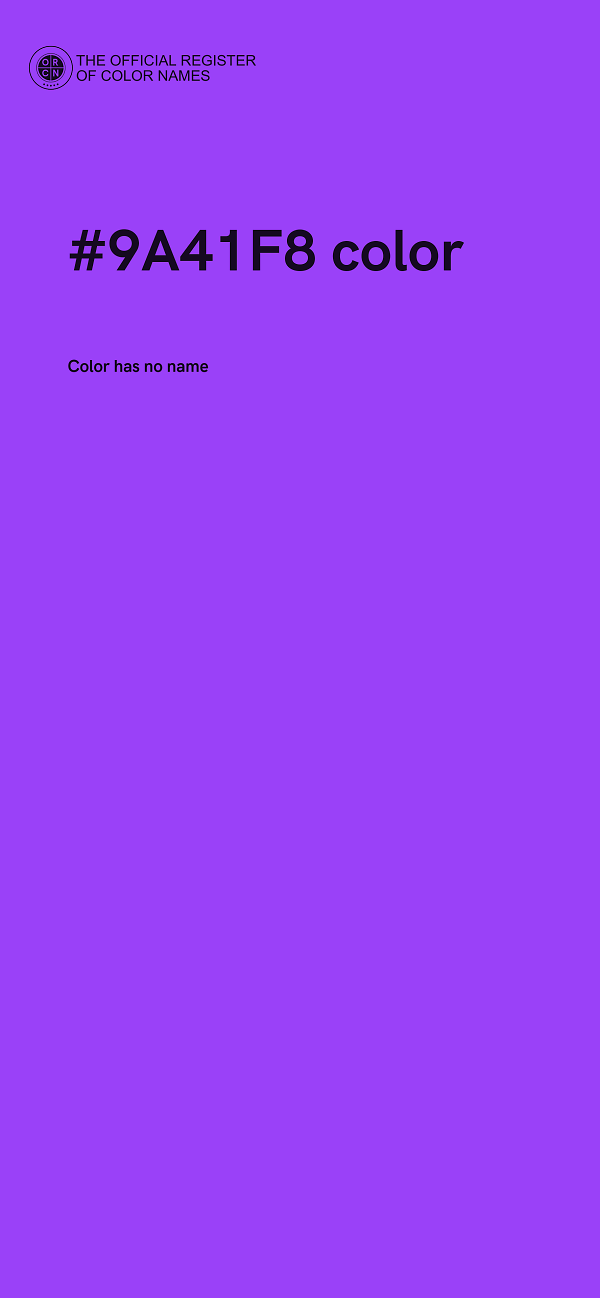 #9A41F8 color image