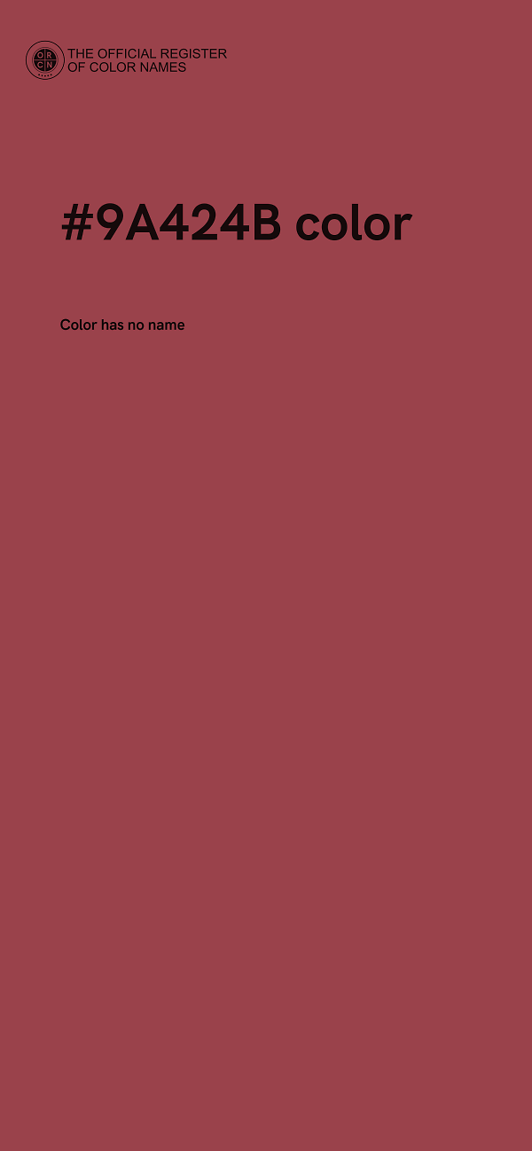 #9A424B color image