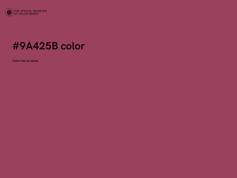 #9A425B color image