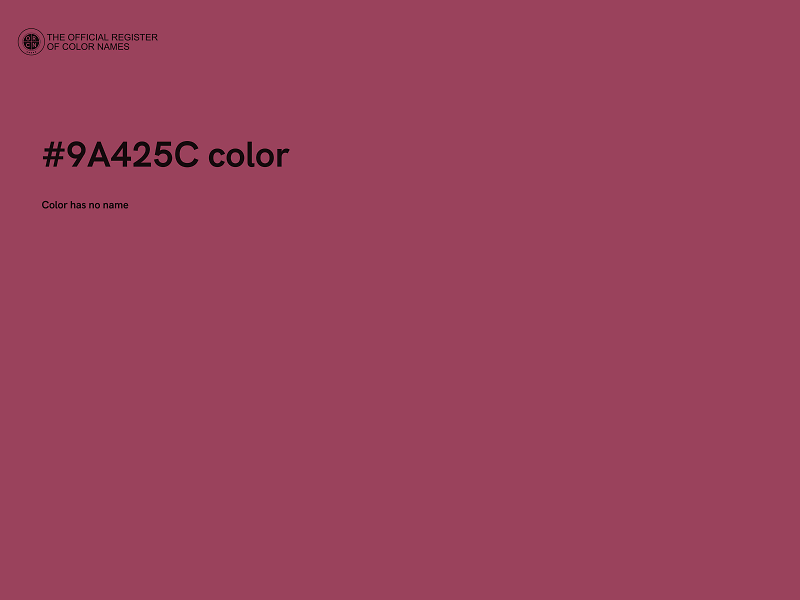 #9A425C color image