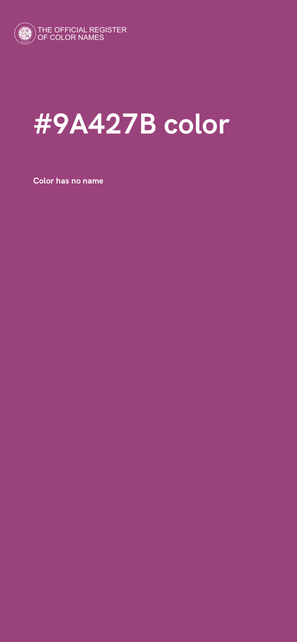 #9A427B color image